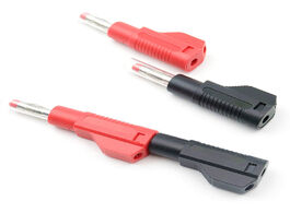 Foto van Elektronica 10 sets retractable sheath 4mm banana plug connectors stackable wire solder multimeter t