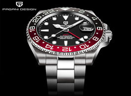 Foto van Horloge pagani design top brand sapphire gmt watch stainless steel men automatic waterproof sports m