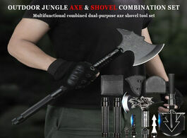 Foto van Gereedschap camping shovel axe set folding portable multi tool survival kits with tactical waist pac