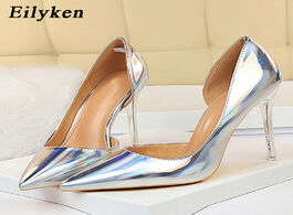 Foto van Schoenen eilyken fashion patent leather thin high heels classic pointed toe women pumps sexy prom we