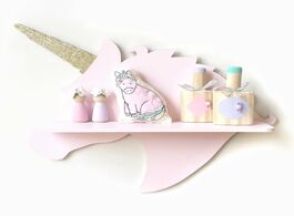 Foto van Huis inrichting clould unicorn bunny shape shelf wooden tent shelving home decoration for kids room 
