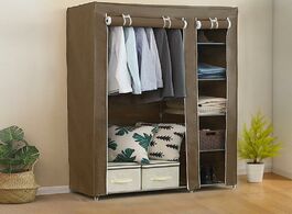 Foto van Meubels fabric closet wardrobe cabinet storage organizer non woven portable folding dust proof water
