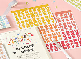 Foto van Kantoor school benodigdheden 2 sheets pack of candy color alphanumeric stickers used for scrapbook d