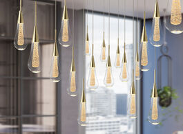 Foto van Lampen verlichting customizable post modern crystal glass led pendant lights hanglamp drop light res