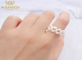 Foto van Sieraden ashiqi real natural freshwater pearl rings for women wedding gift fishing line braided hand
