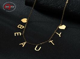 Foto van Sieraden goxijite personalized name heart necklace for women initial big letter choker with hearts s