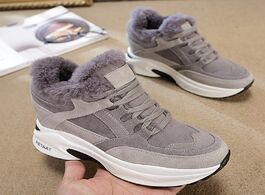 Foto van Schoenen 2020 new women s winter sneakers warm fur chunky platform plush casual shoes woman comfort 