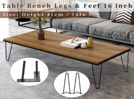 Foto van Meubels 4pcs metal table desk legs furniture 41cm hairpin anti slip sofa bed leg home accessories me