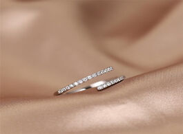 Foto van Sieraden sole memory rhinestone shiny cool zircon 925 sterling silver female resizable opening rings
