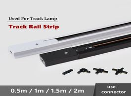 Foto van Lampen verlichting led track spot lighting rail strip 0.5m 1m white black 2 wire pcs lot connector f