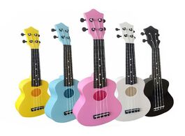 Foto van Sport en spel 21inch 4 strings acoustic ukulele small guitar kids beginners musical instrument strap