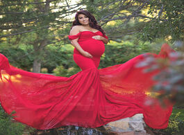 Foto van Baby peuter benodigdheden maternity photography props pregnancy cloth cotton chiffon off shoulder ha