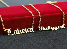 Foto van Sieraden custom stainless steel personalized private necklace name number clavicle chain female pend