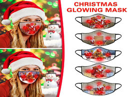 Foto van Beveiliging en bescherming 5pcs christmas lights glowing adult masks breathable mouth mask reusable 