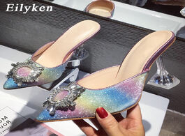 Foto van Schoenen eilyken crystal women pumps sandals elegant pointed toe rhinestone high heels shoes bling p