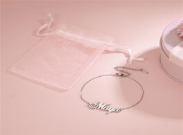 Foto van Sieraden teamer custom name bracelets for women girls customized personalized stainless steel anklet