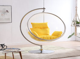 Foto van Meubels hemisphere hanging chair basket swing transparent acrylic ball home living room garden leisu