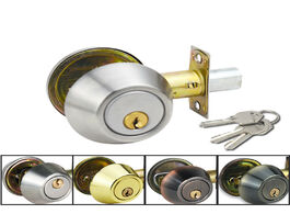 Foto van Woning en bouw high quality round double sided lock with key for cabinet gate bedroom living room fu