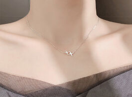 Foto van Sieraden 925 sterling silver shiny star cz zircon necklace charm women wedding party jewelry design 