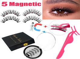 Foto van Schoonheid gezondheid lekofo 2020 magnetic eyelashes lot with 5 magnet mink eyelashe reusable 3d fal