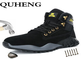 Foto van Schoenen quheng waterproof winter men boots with fur warm snow women work casual shoes sneakers punc