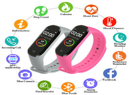Foto van Horloge waterproof smart color screen m4 watch heart rate monitor monitoring health tracker sports b