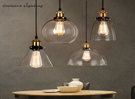 Foto van Lampen verlichting vintage glass pendant lights american industrial loft hanging lamp bedroom dining