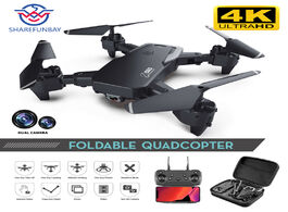 Foto van Speelgoed sharefunbay drone 4k hd wide angle camera 1080p wifi fpv dual quadcopter height keep