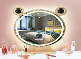Foto van Meubels kingyee mirror for bedroom dressing table vanity led makeup 12v movable
