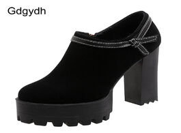 Foto van Schoenen gdgydh fashion bowknot faux suede thick high heels shoe punk platform pumps women female of