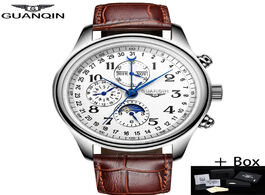 Foto van Horloge guanqin men s mechanical watch automatic male luxury brand waterproof calendar business leat