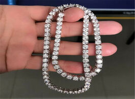 Foto van Sieraden trendy 3 4 5 6mm lab diamond cz necklace white gold filled party wedding chain for women me