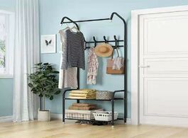 Foto van Meubels multifunctional clothes hanger coat rack floor standing home bedroom storage wardrobe clothi