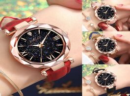 Foto van Horloge women watches luxury quartz braceletes stars little point frosted belt casual bracelet watch