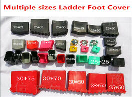 Foto van Meubels multiple sizes 4pcs non slip aluminum ladder foot cover rubber oval pipe plugs floor protect