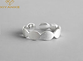 Foto van Sieraden xiyanike 925 sterling silver handmade opening ring trendy simple brushed geometric circle j