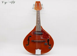 Foto van Sport en spel 26 inch 8 string mandolin guitar brown and sunburst color high gloss finish musical in