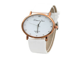 Foto van Horloge fashion women s diamond leatheroid band round dial quartz wrist watch wh erkek kol saati uni