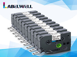 Foto van Computer labelwell 10pcs compatible laminated tze 231 tz231 tze231 12mm black on white tape tz for b