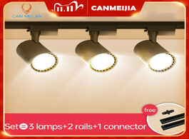 Foto van Lampen verlichting full set led track lights 220v 12 20 30 40w cob lamp lighting rail spots light fi