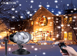 Foto van Lampen verlichting christmas moving led snowfall laser light projector snowflake spotlight showers i