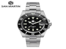 Foto van Horloge san martin diver water ghost luxury sapphire crystal men automatic mechanical watches cerami