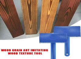 Foto van Huis inrichting blue rubber wood grain paint roller diy graining painting handle tool pattern home w