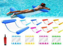 Foto van Meubels water hammock inflatable swimming pool outdoor floatable air mattress beach lounge chair wit