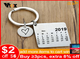 Foto van Sieraden vnox personalize love date anniversary key chain stainless steel unisex accessory gift for 