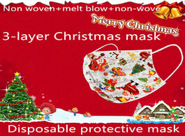 Foto van Beveiliging en bescherming christmas disposable adult masks melt blow face kids mask 3 filter dust p