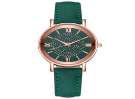 Foto van Horloge fashion women green leather designer watch casual ladies 2020 simple female dress gfit clock