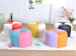 Foto van Meubels round stool young leather rest wear shoes changing children s painting learning