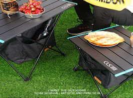Foto van Meubels outdoor folding table storage basket picnic hanging bag invisible pocket waterproof camping 