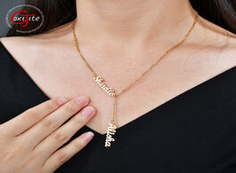 Foto van Sieraden goxijite fashion 2 custom stainless steel names adjustable necklace for women personalized 